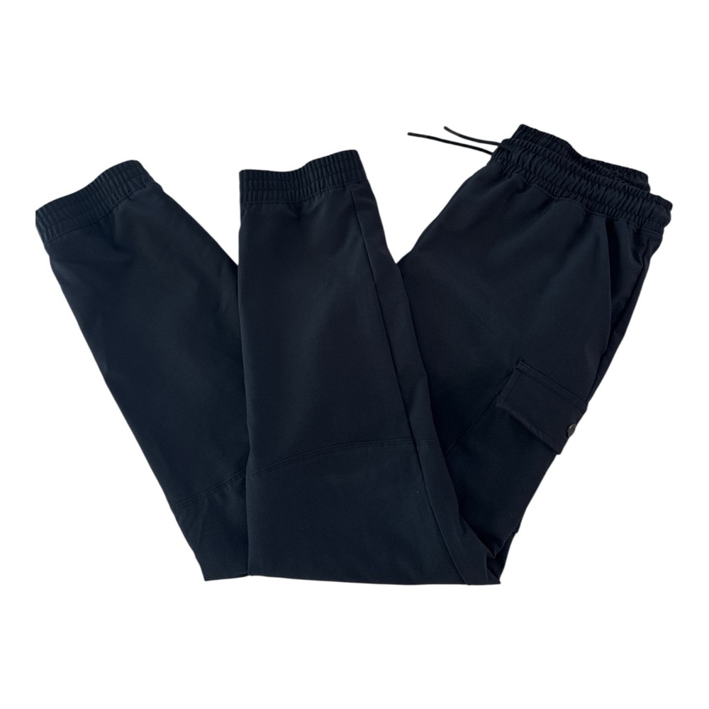 All In Motion Unisex Cargo Jogger Pants XL Black | Utility High Waist Drawstring - Picture 8 of 13